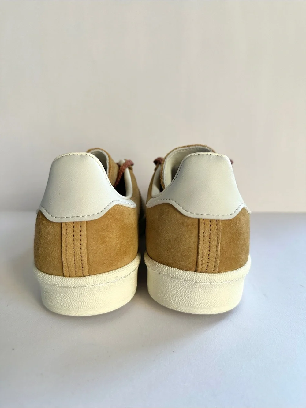 ADIDAS MEN CAMPUS 80s MESA GOLDEN BROWN/WHITE/OFF WHITE SNEAKERS RARE NEW Sz7.5